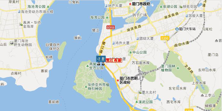 鹭江夜游自驾路线