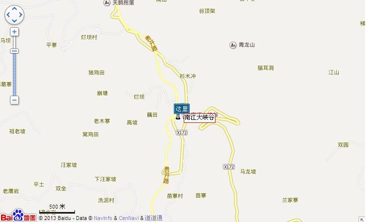 南江大峡谷地图展示