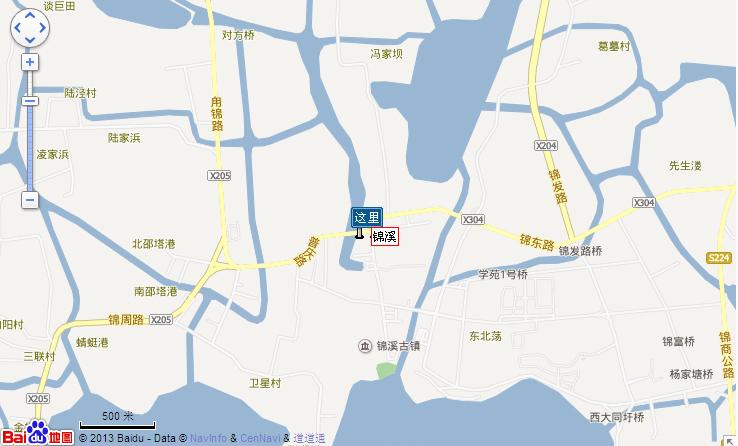 昆山锦溪古镇地图