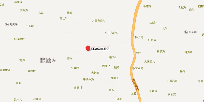 洛阳栾川重渡沟地图展示