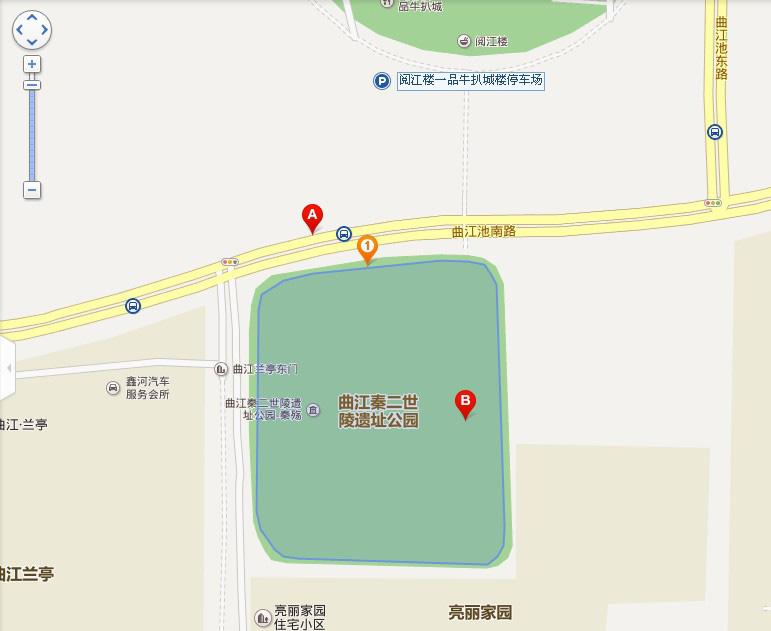 秦二世陵遗址公园地图展示