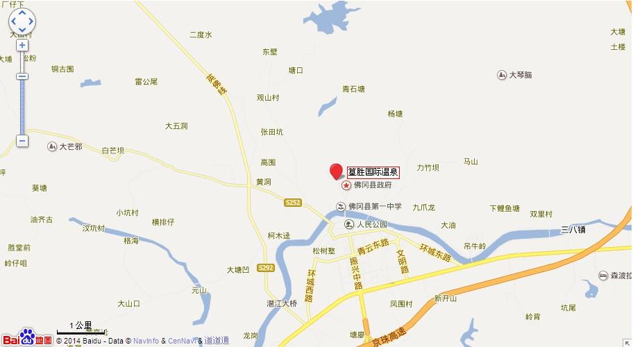 清远篁胜温泉地图展示