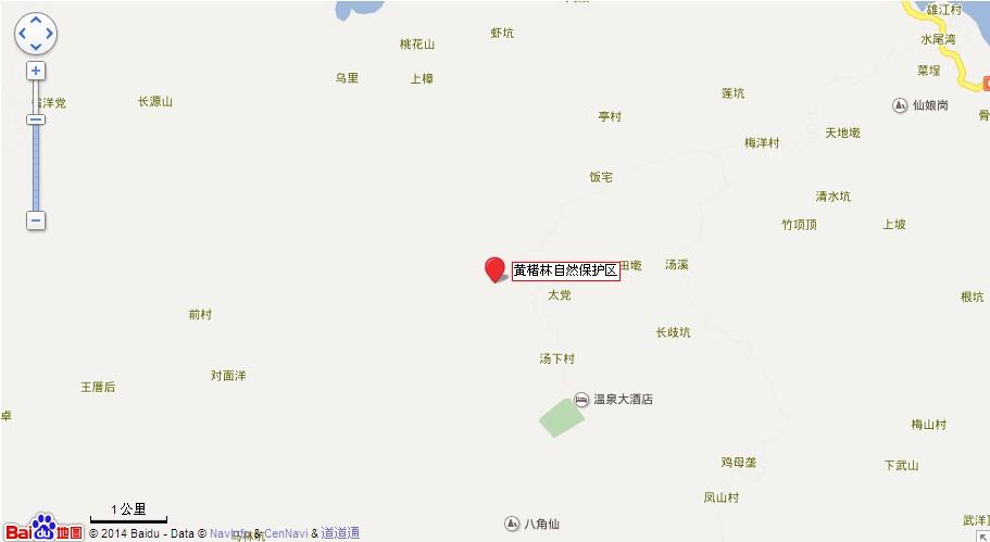 黄楮林自然保护区地图展示
