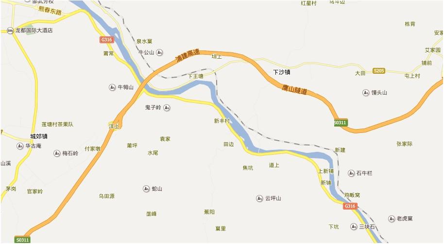 南平瀑布林地图展示