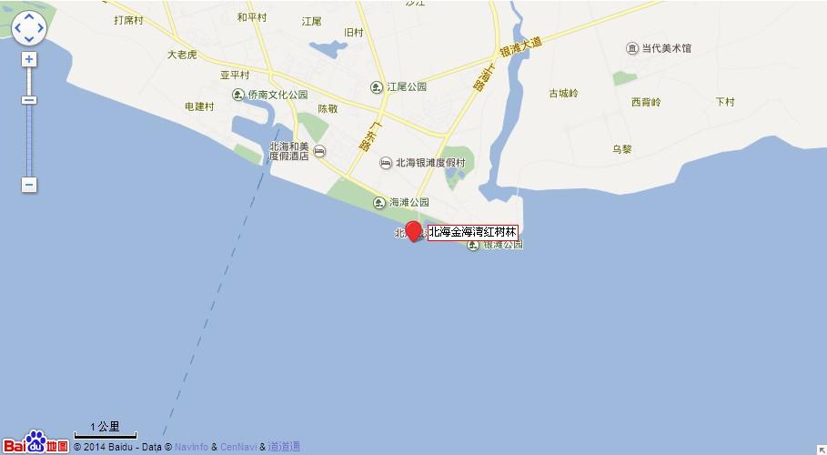 北海金海湾红树林地图展示