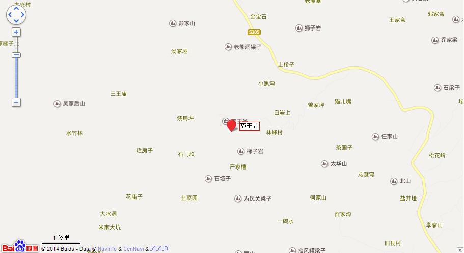 北川药王谷地图展示