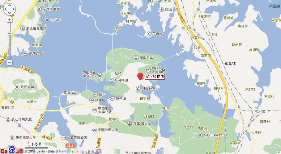 武汉植物园地图展示